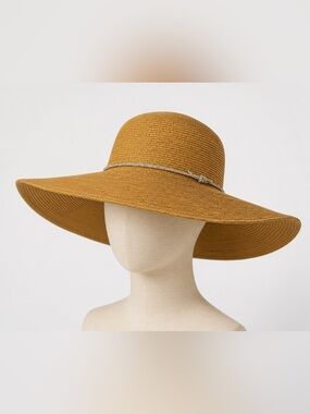 NWT Wide Brim Rhinestone Sun Hat
